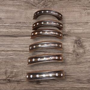 Set of Six Brown Rhinestone Bangles